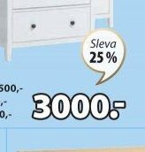 Komoda NORDBY 3 zásuvky