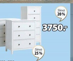 Komoda NORDBY 5 zásuvek