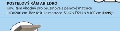 Postelový rám ABILDRO