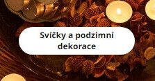 Svíčky a podzimní dekorace