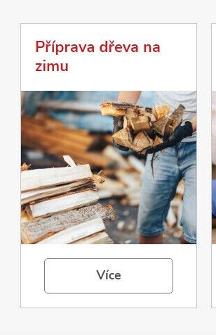 Příprava dřeva na zimu