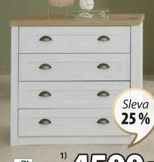 Komoda, 4 zásuvky