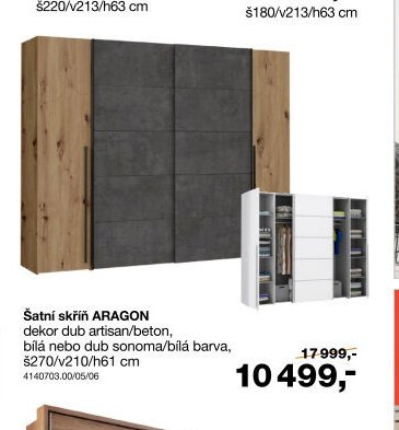 Šatní skříň ARAGON