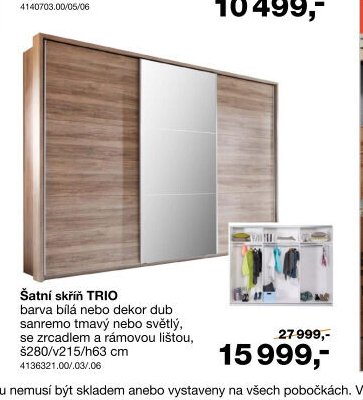 Šatní skříň TRIO