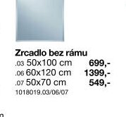 Zrcadlo bez rámu