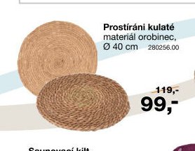 Prostírání kulaté