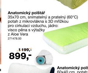 Anatomický polštář 35x70 cm