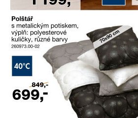 Polštář s metalickým potiskem