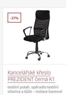 Kancelářské křeslo PREZIDENT černá K1