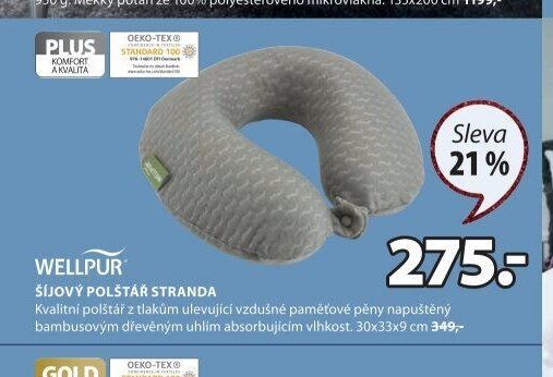 WELLPUR ŠÍJOVÝ POLŠTÁŘ STRANDA