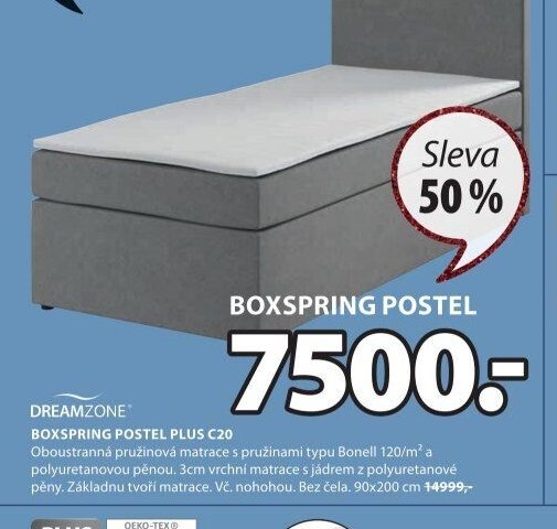 DREAMZONE BOXSPRING POSTEL PLUS C20