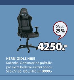 HERNÍ ŽIDLE NIBE