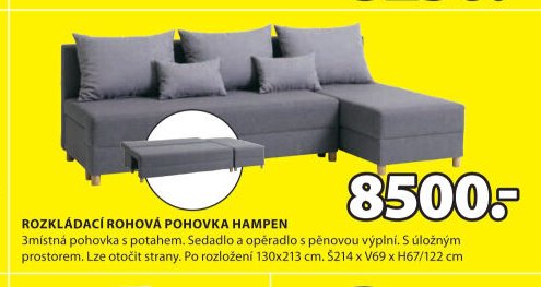 ROZKLÁDACÍ ROHOVÁ POHOVKA HAMPEN