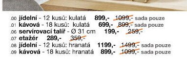 Jídelní servis BOLOGNA (celý set)