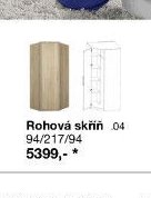 Rohová skříň 94/217/94