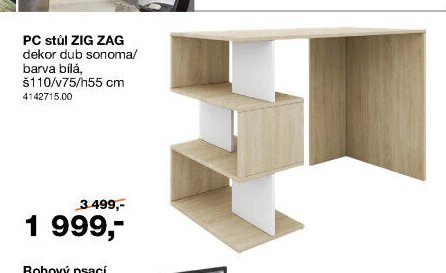PC stůl ZIG ZAG