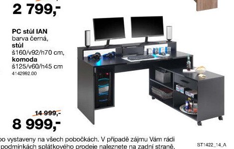PC stůl IAN