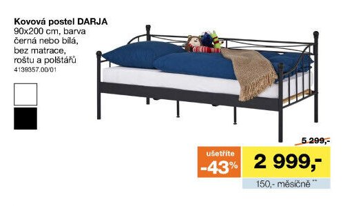 Kovová postel DARJA
