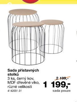Sada přistavných stolků