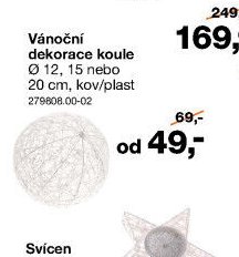 Vánoční dekorace koule