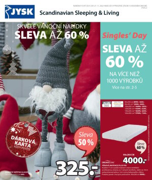 akční leták Jysk 9.11.2022-27.11.2022
