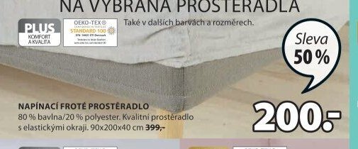 NAPÍNACÍ FROTÉ PROSTĚRADLO