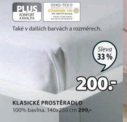 KLASICKÉ PROSTĚRADLO