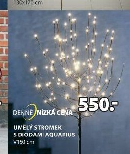 UMĚLÝ STROMEK S DIODAMI AQUARIUS