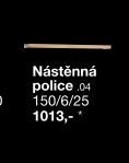 Nástěnná police .04 150/6/25