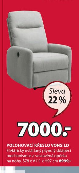 POLOHOVACÍ KŘESLO VONSILD