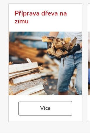 Příprava dřeva na zimu