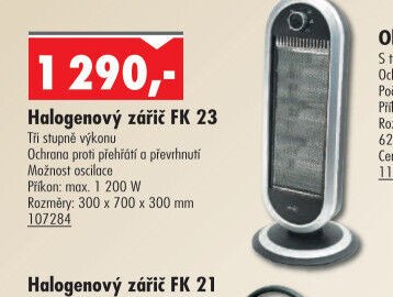 Halogenový zářič FK 23