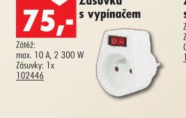Zásuvka s vypínačem