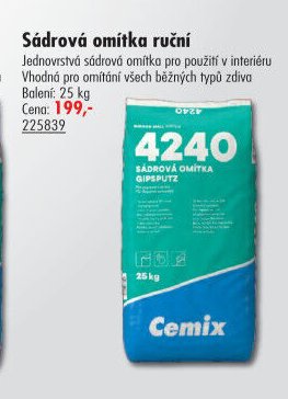 Sádrová omítka ruční