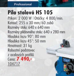 Pila stolová HS 105
