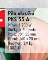 Pila okružní PKS 55 A