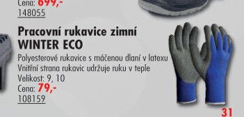 Pracovní rukavice zimní WINTER ECO