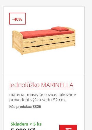 Jednolůžko MARINELLA