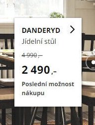 DANDERYD Jídelní stůl
