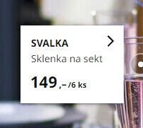 SVALKA Sklenka na sekt