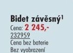 Bidet závěsný
