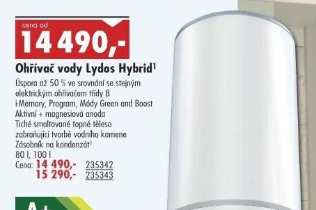 Ohřívač vody Lydos Hybrid