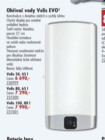 Ohřívač vody Velis EVO