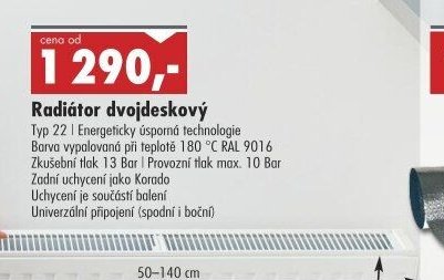 Radiátor dvojdeskový