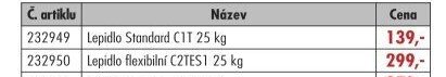Lepidlo Standard C1T 25 kg