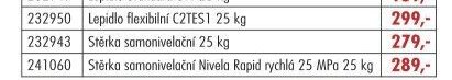 Stěrka samonivelační 25 kg