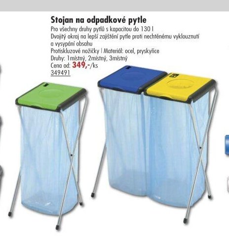Stojan na odpadkové pytle