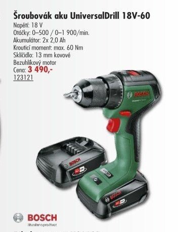 Šroubovák aku UniversalDrill 18V-60