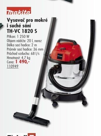 Vysavač pro mokré i suché sání TH-VC 1820 S