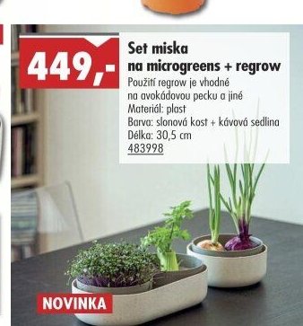 Set miska na microgreens + regrow